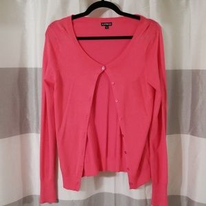 Express pink button up cardigan size medium